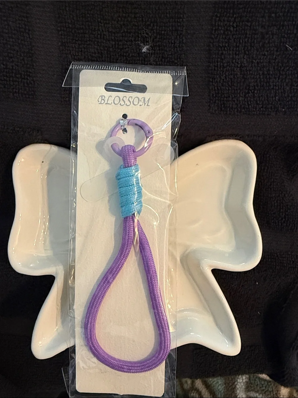 Purple & Light Blue Rope Key Holder